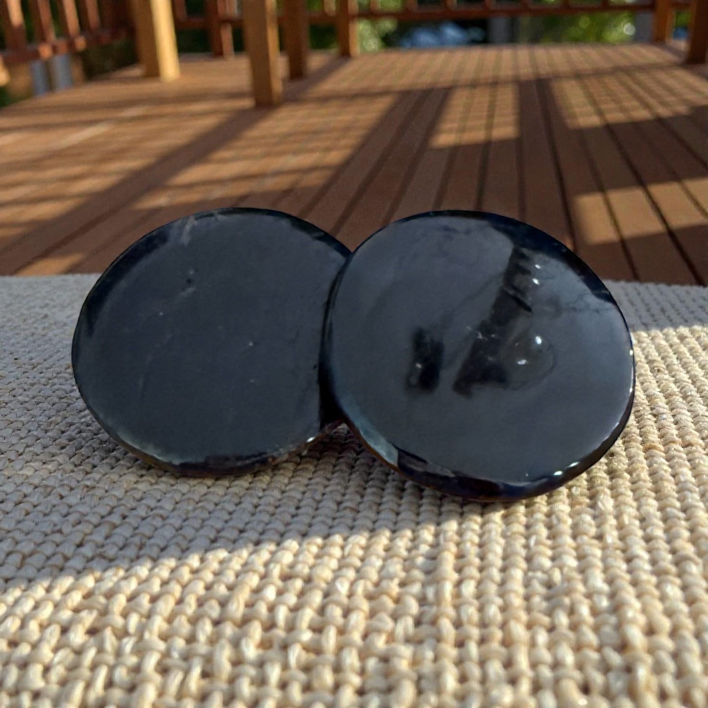 Turmalin/Schörl Handschmeichler 2 Stück