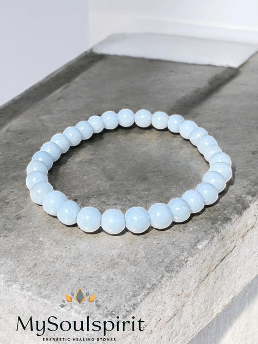 ANHYDRIT Perlenarmband 6 mm