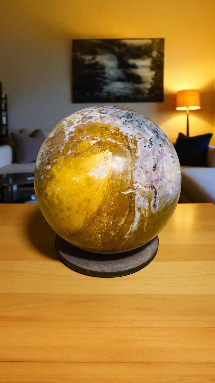 Ozean Jaspis Kugel - 660 Gramm - 8 cm (Unikat)