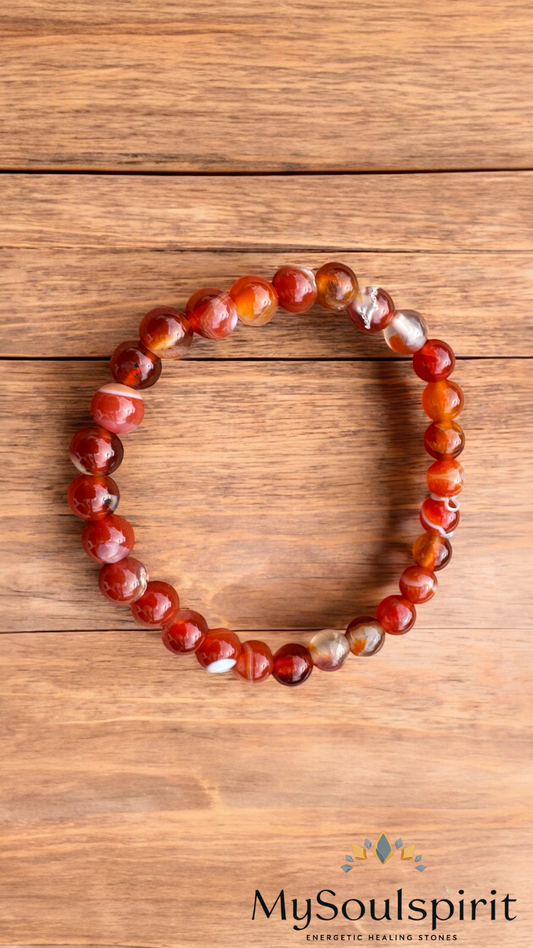 KARNEOL Armband mit 6 mm Perlen