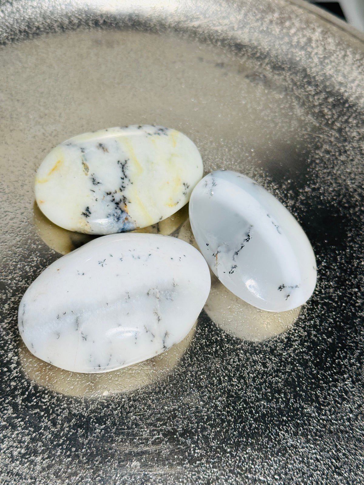 Dendriten Opal Handschmeichler 2 Stück - Kristall