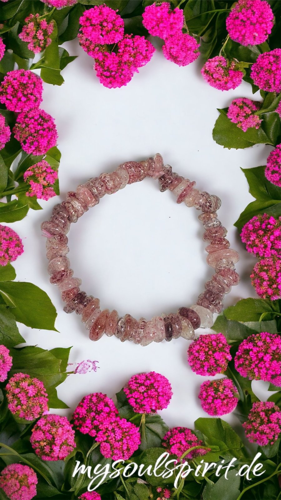 Erdbeerquarz Splitterarmband -