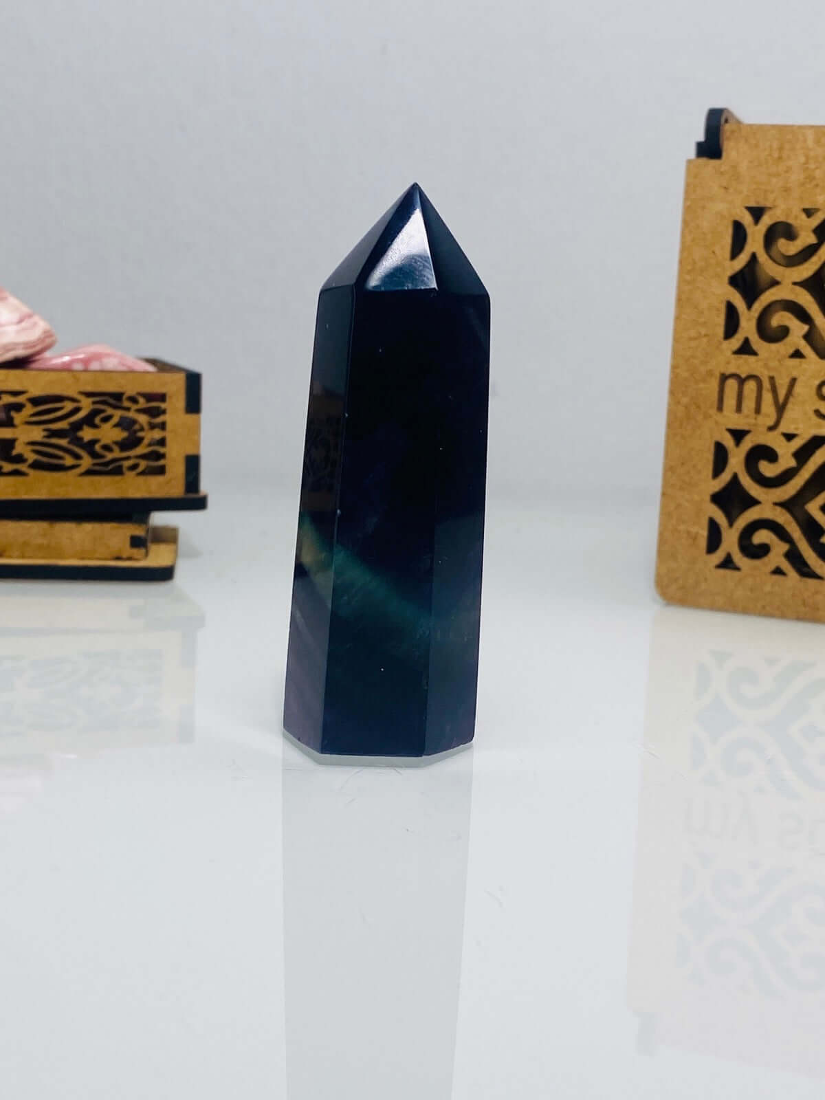 FLUORIT Spitze 7,4 cm / 73,5 Gramm - Heilstein