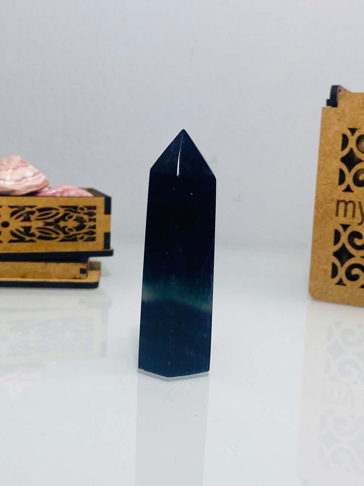 FLUORIT Spitze 7,4 cm / 73,5 Gramm - Heilstein