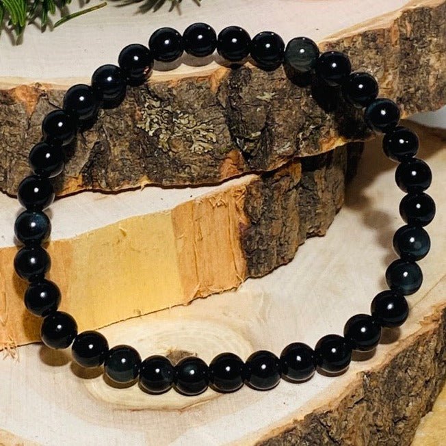 OBSIDIAN Armband 6/8 mm Perlen