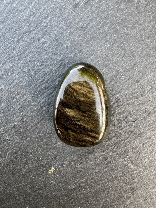 OBSIDIAN Kettenanhänger gebohrt mit Lederband - Kettenanhänger gebohrt