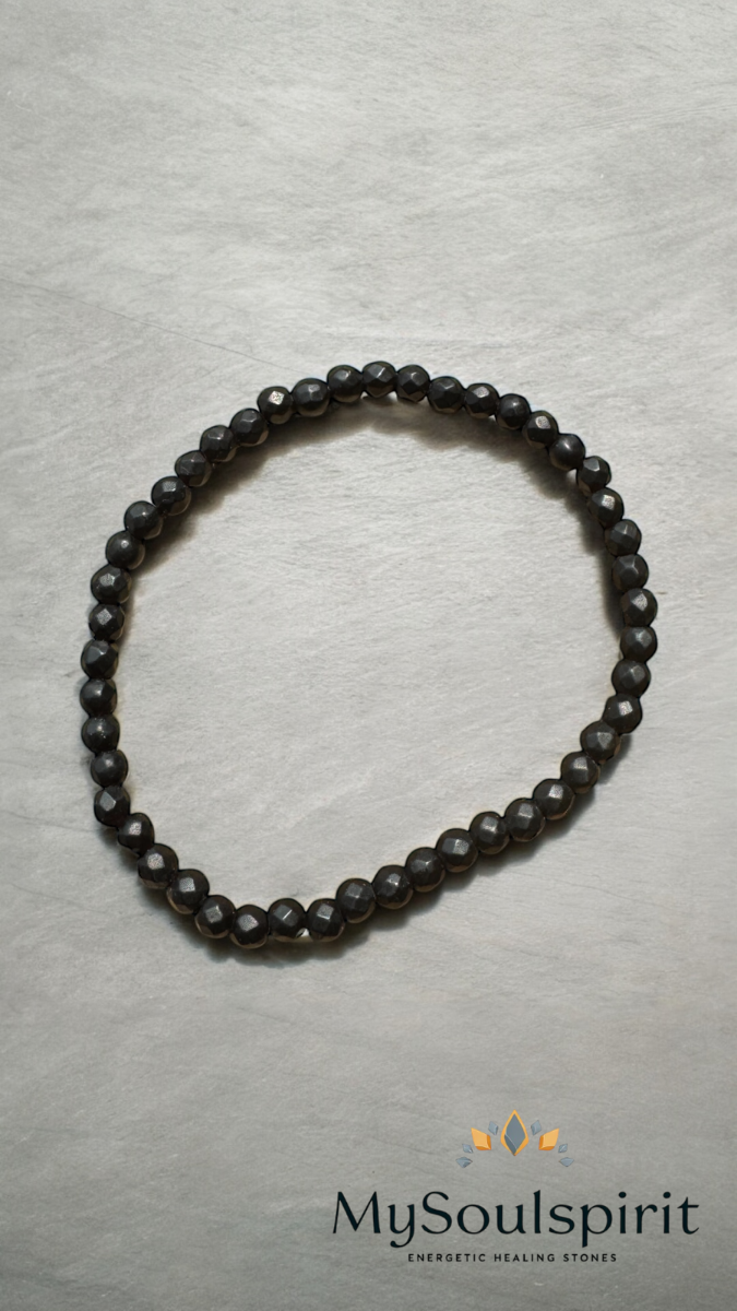 ONYX Armband matt 4 mm - 17 cm - facettiert