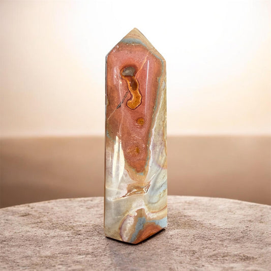 Polychrom JASPIS Turm 16 cm / Gewicht 713 Gramm