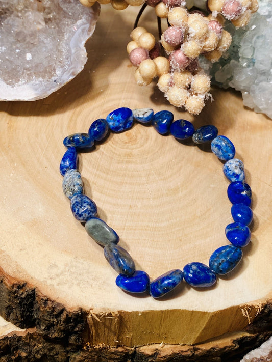 Lapislazuli Armband Trommelsteine 6 mm