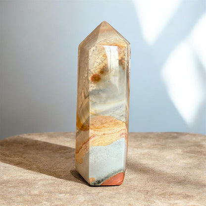 Polychrom JASPIS Turm 16 cm / Gewicht 713 Gramm