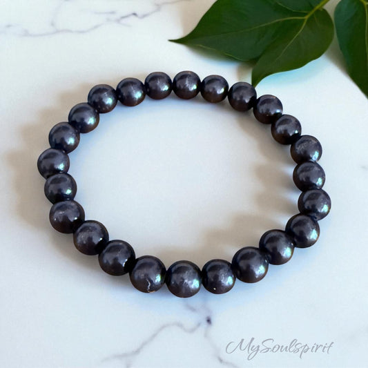 SCHUNGITE bracelet 6/8 mm - beads