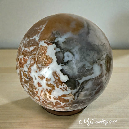 Ozean Jaspis Kugel - 660 Gramm - 8 cm (Unikat)