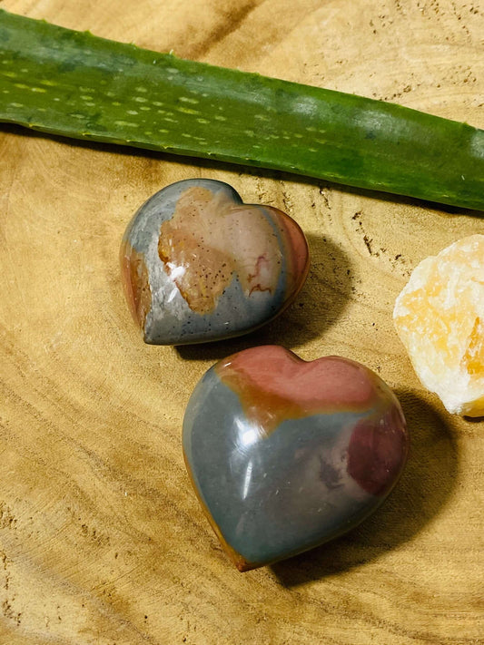 COLORFUL JASPER heart 5 cm - 1 piece