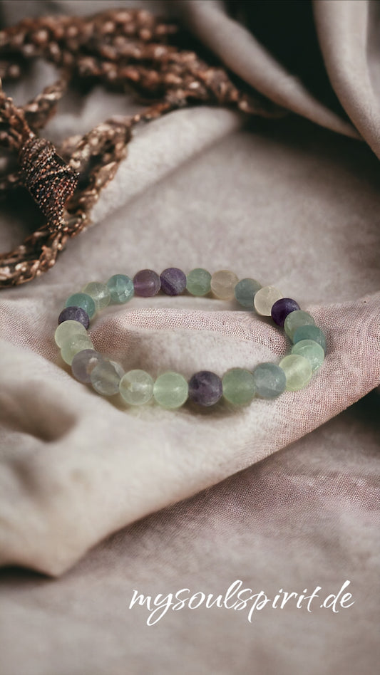 FLUORITE bracelet matt - 8 mm beads