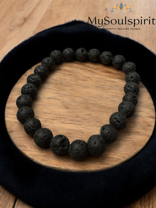 LAVA bracelet 8 mm beads