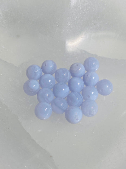 CHALCEDON Perlen 6 mm - 10 Stück - Perlen