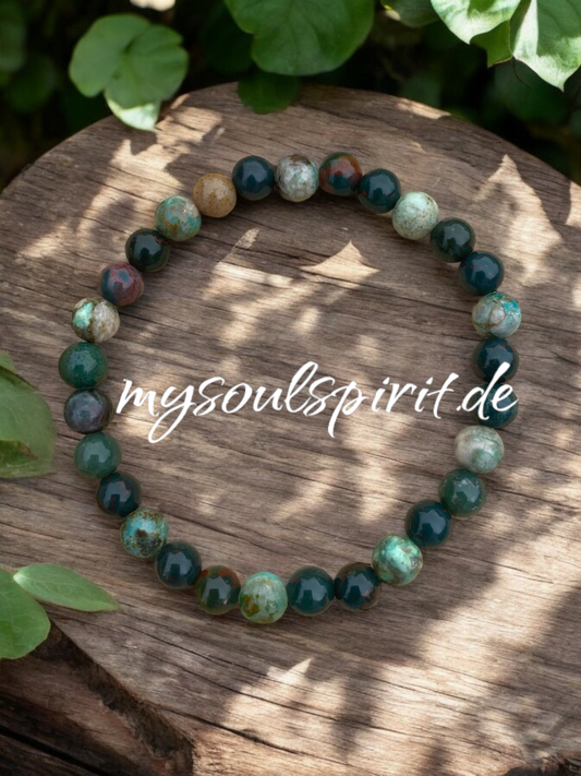 Bracelet "IMMUNE SYSTEM STRENGTHENING" heliotrope and chrysocolla