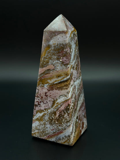 Ozean Jaspis Obelisk 11,9 cm 344 Gramm