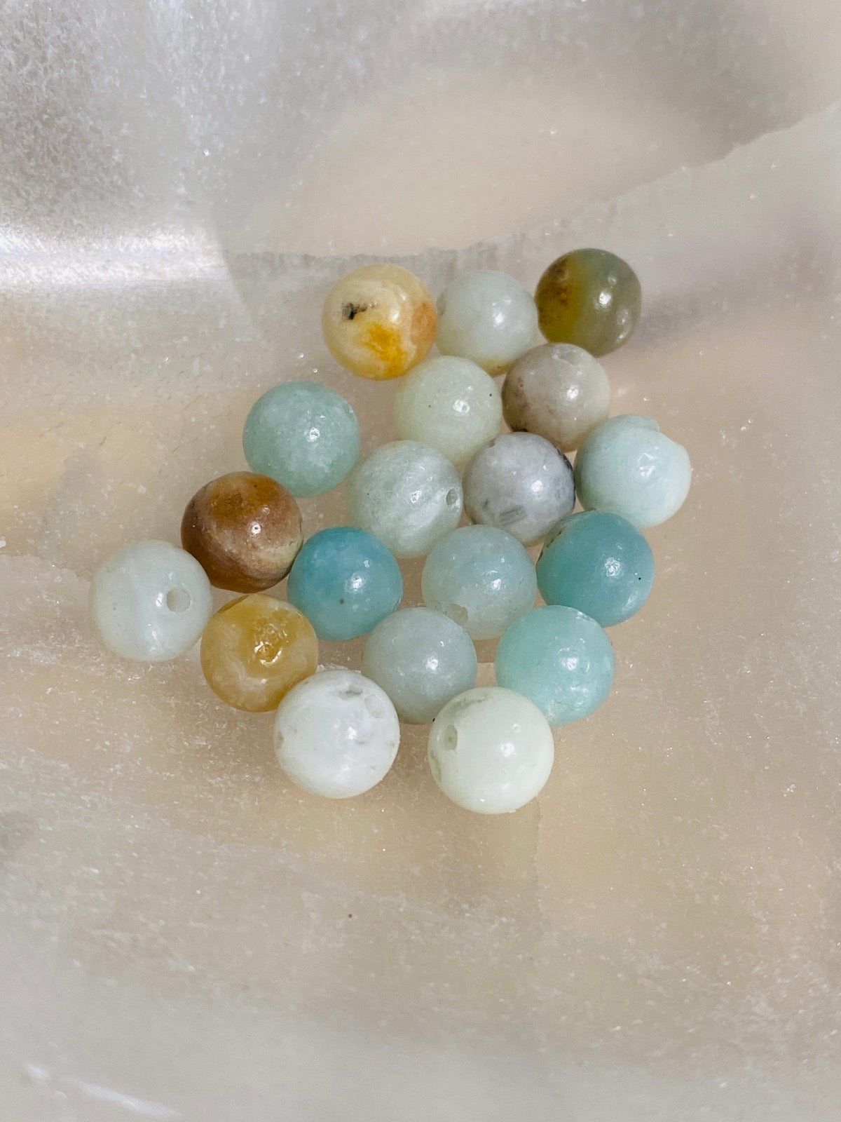 Amazonite beads - 10 pieces