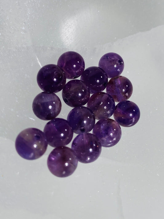 Amethyst beads - 10 pieces