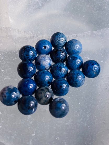 Dumortierite beads - 10 pieces