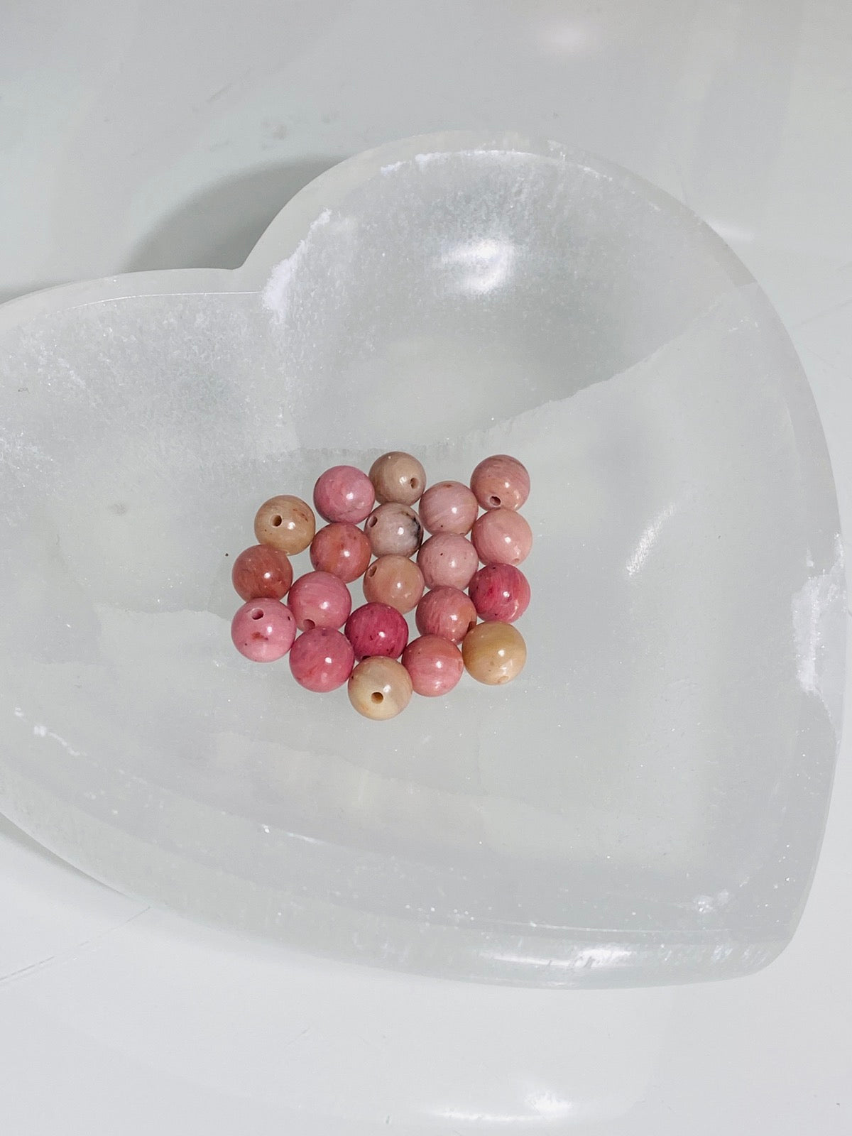 Rhodonite beads - 10 pieces