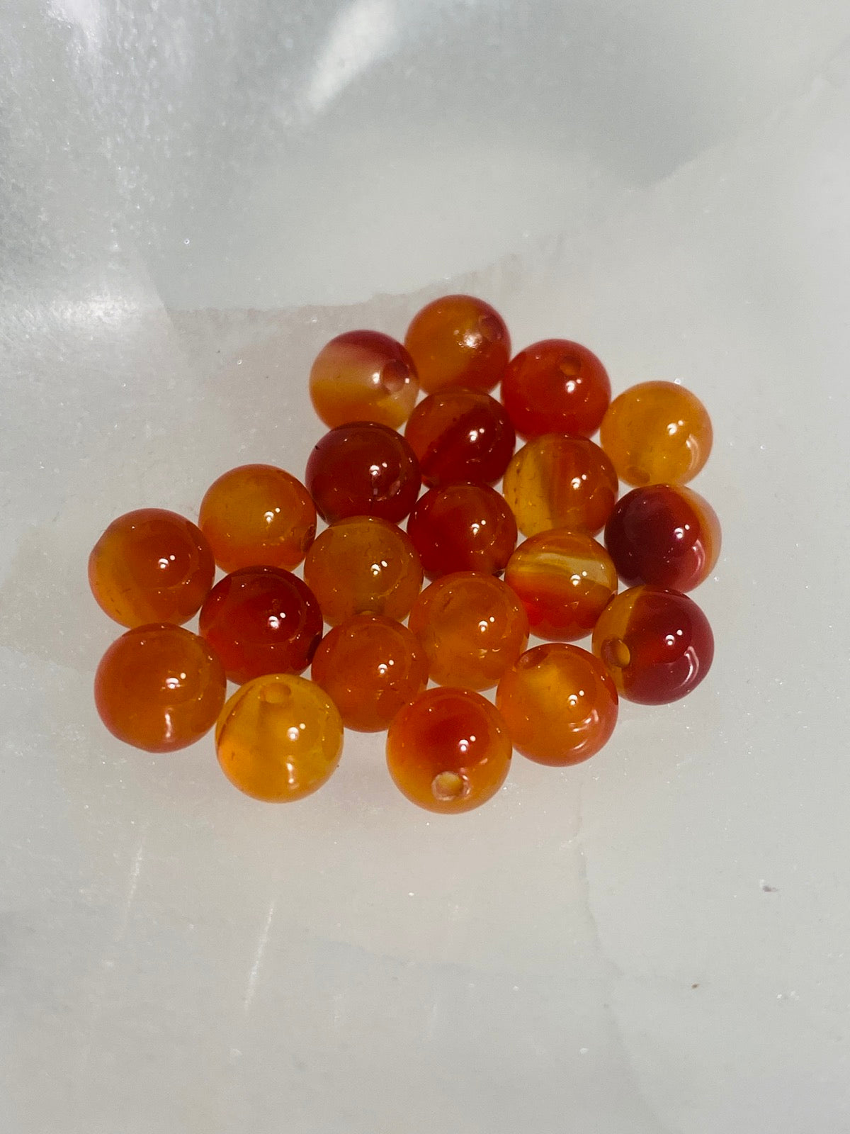 Carnelian beads - 10 pieces