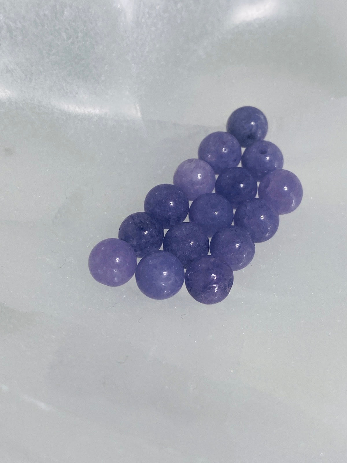 Anhydrite beads - 10 pieces