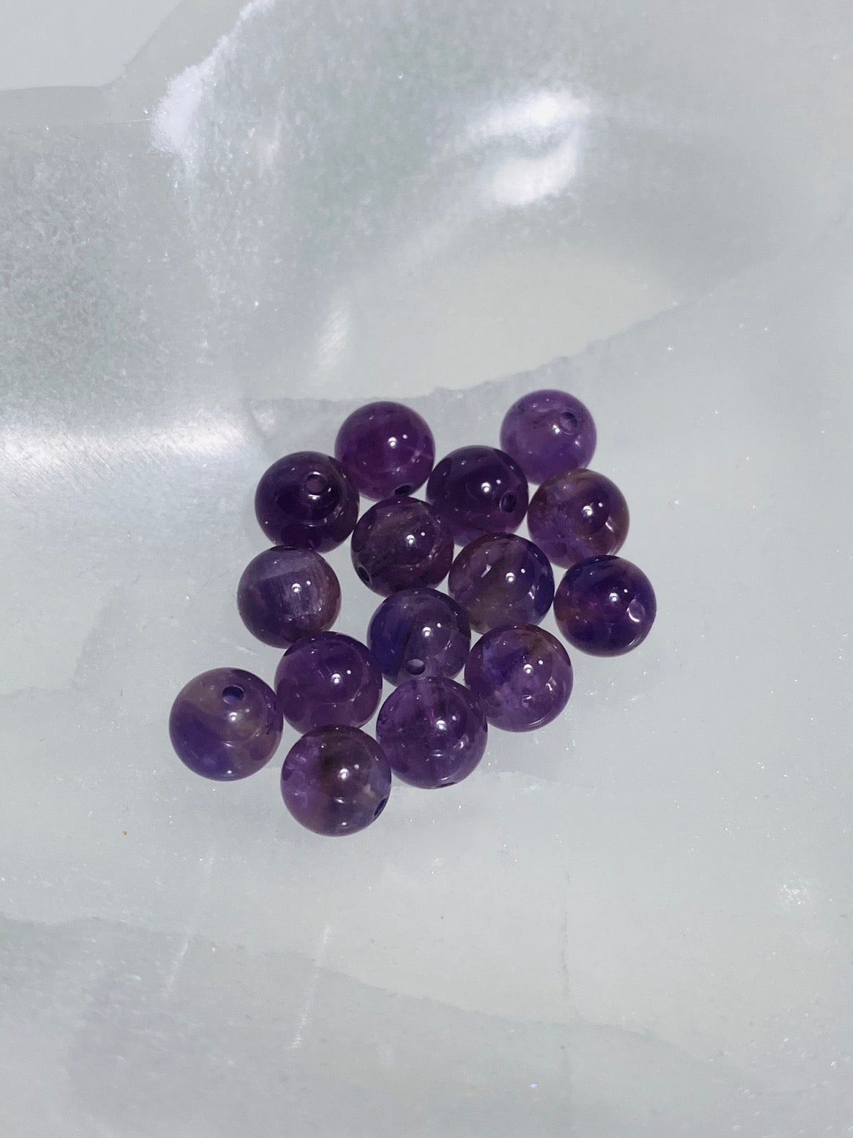 Amethyst beads - 10 pieces