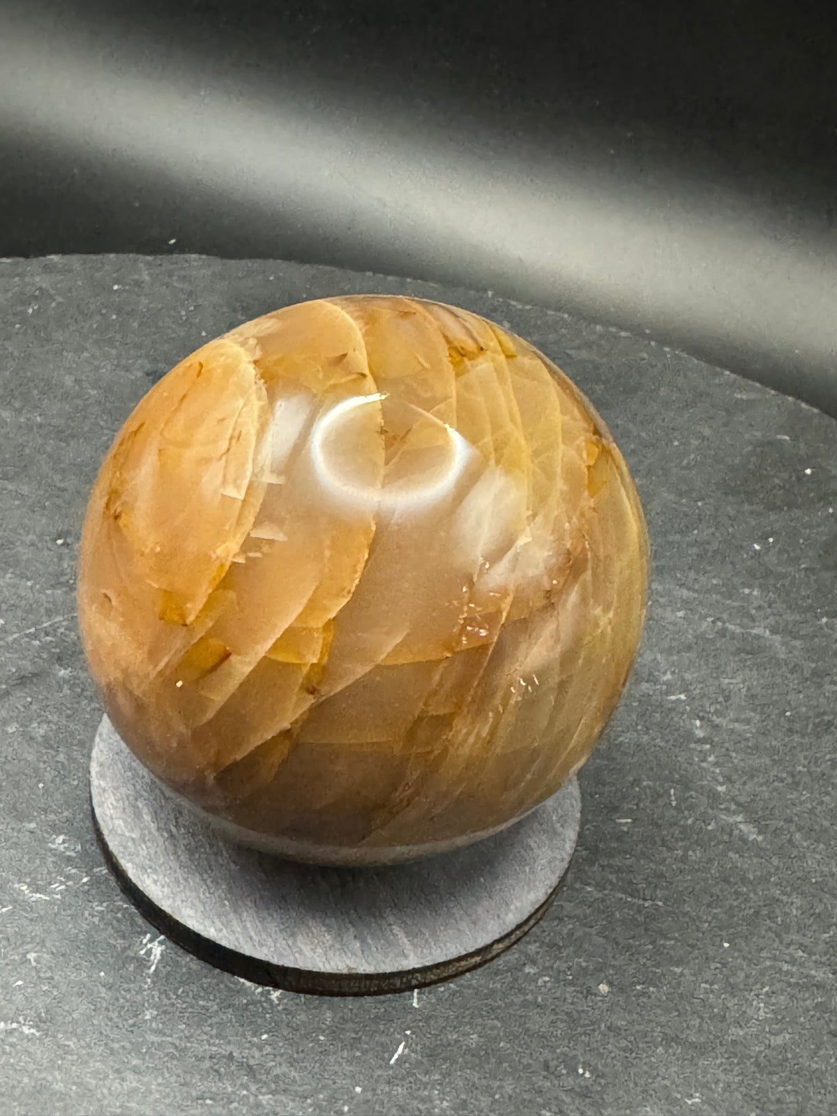 Moonstone ball 6.3 cm (unique)