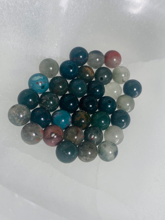 Heliotrope beads - 10 pieces