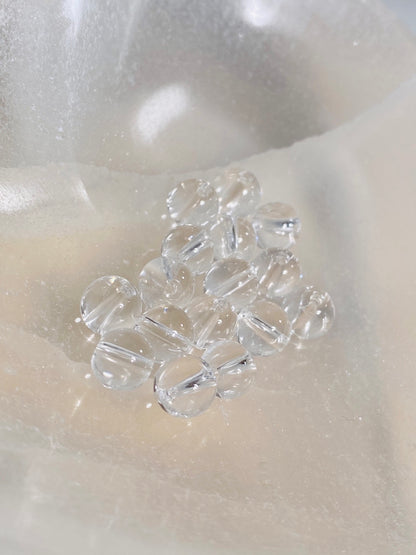 Rock crystal beads - 10 pieces