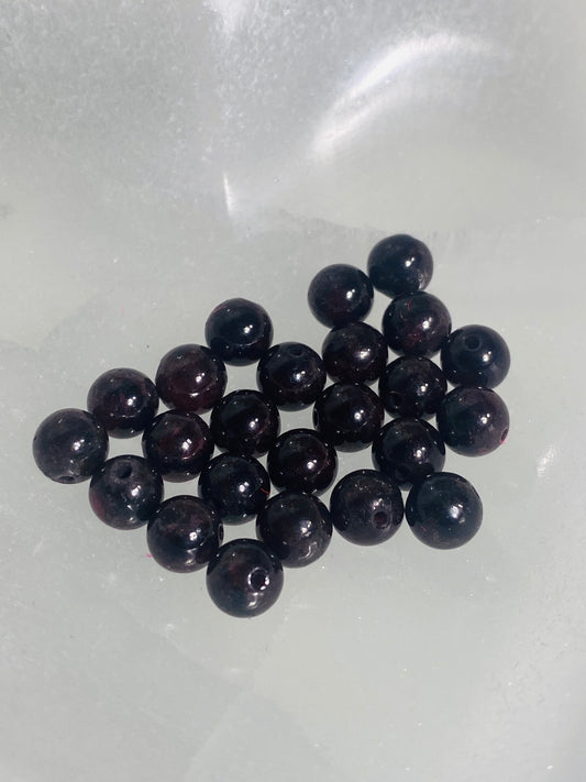 Garnet beads - 10 pieces