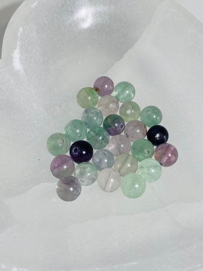 Fluorite beads - 10 pieces