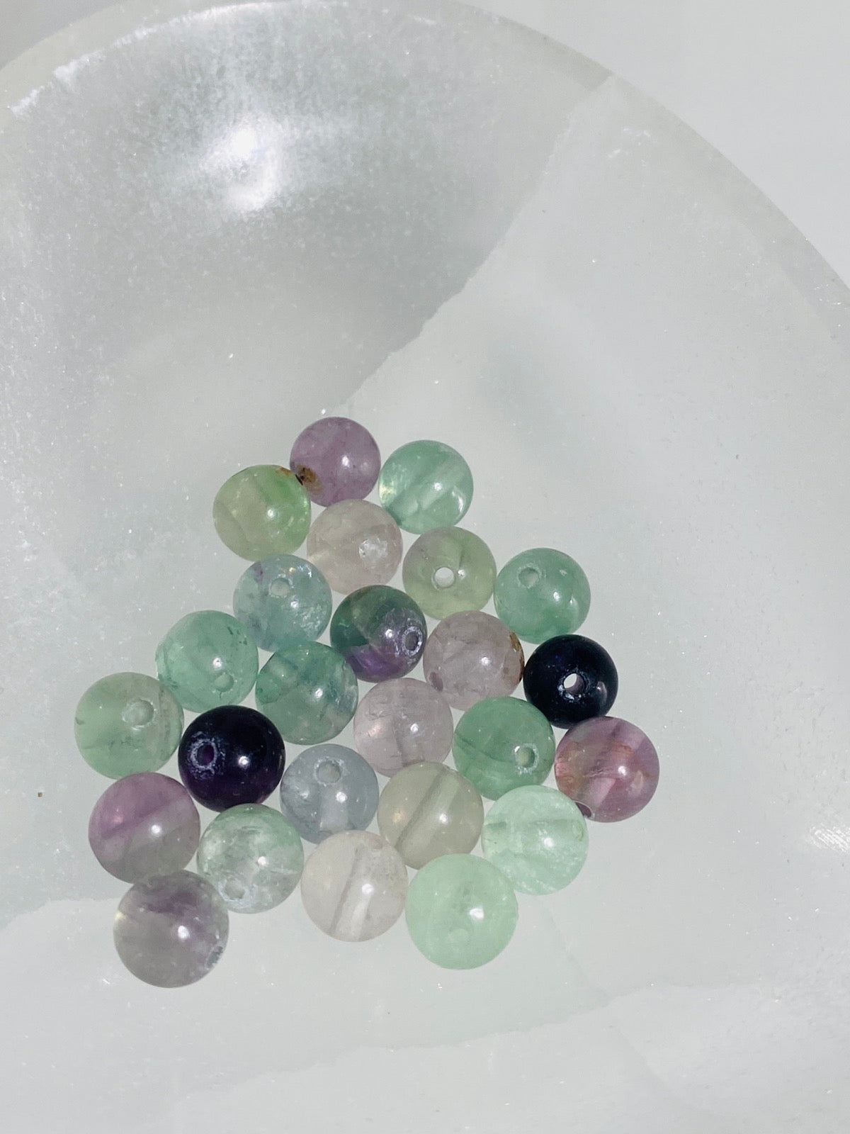 Fluorite beads - 10 pieces