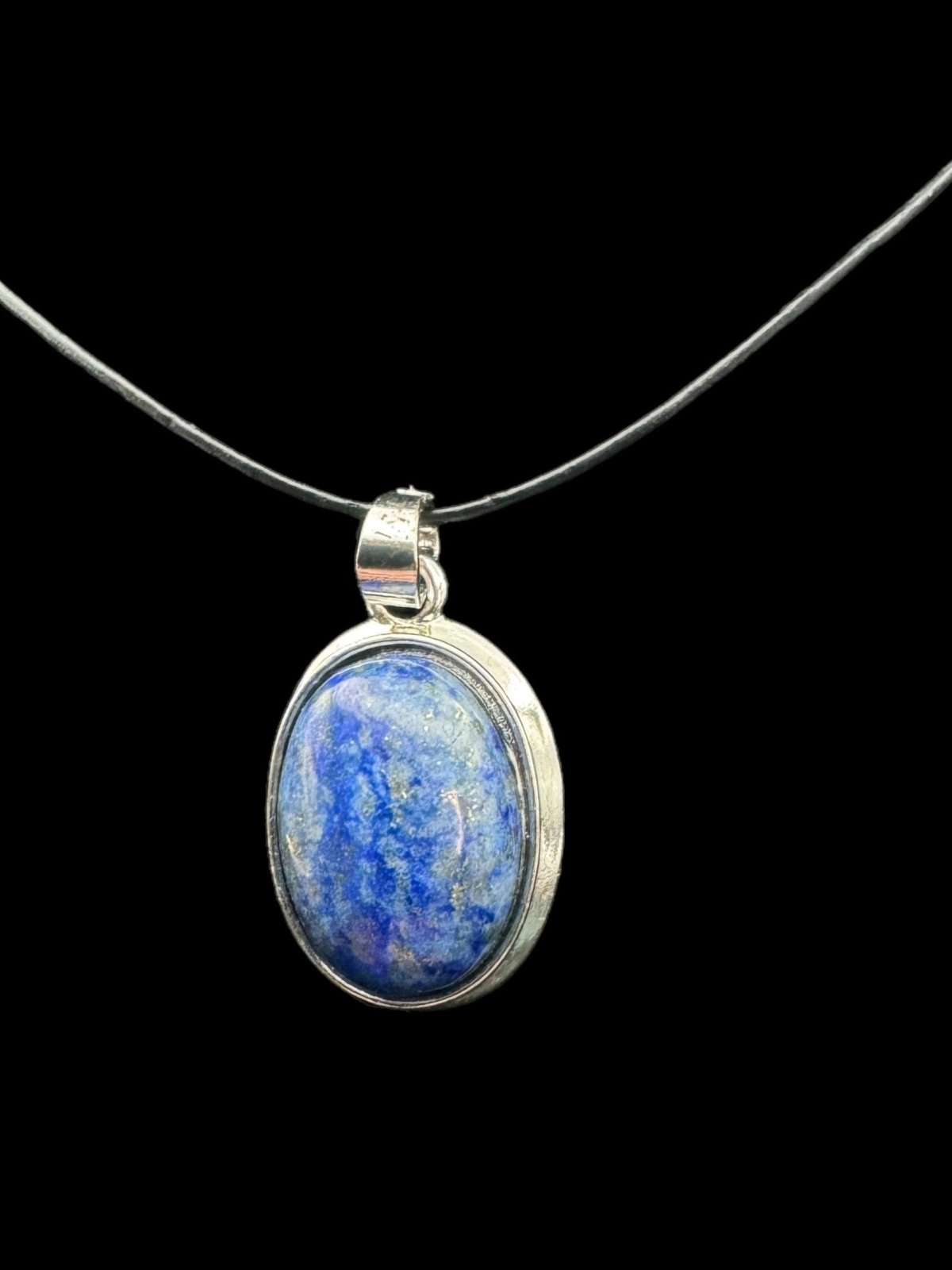 LAPISLAZULI Kettenanhänger oval eingefasst - Kettenanhänger