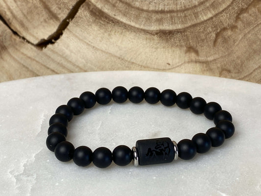 SAGITTARIUS Zodiac men's bracelet made of lava stone