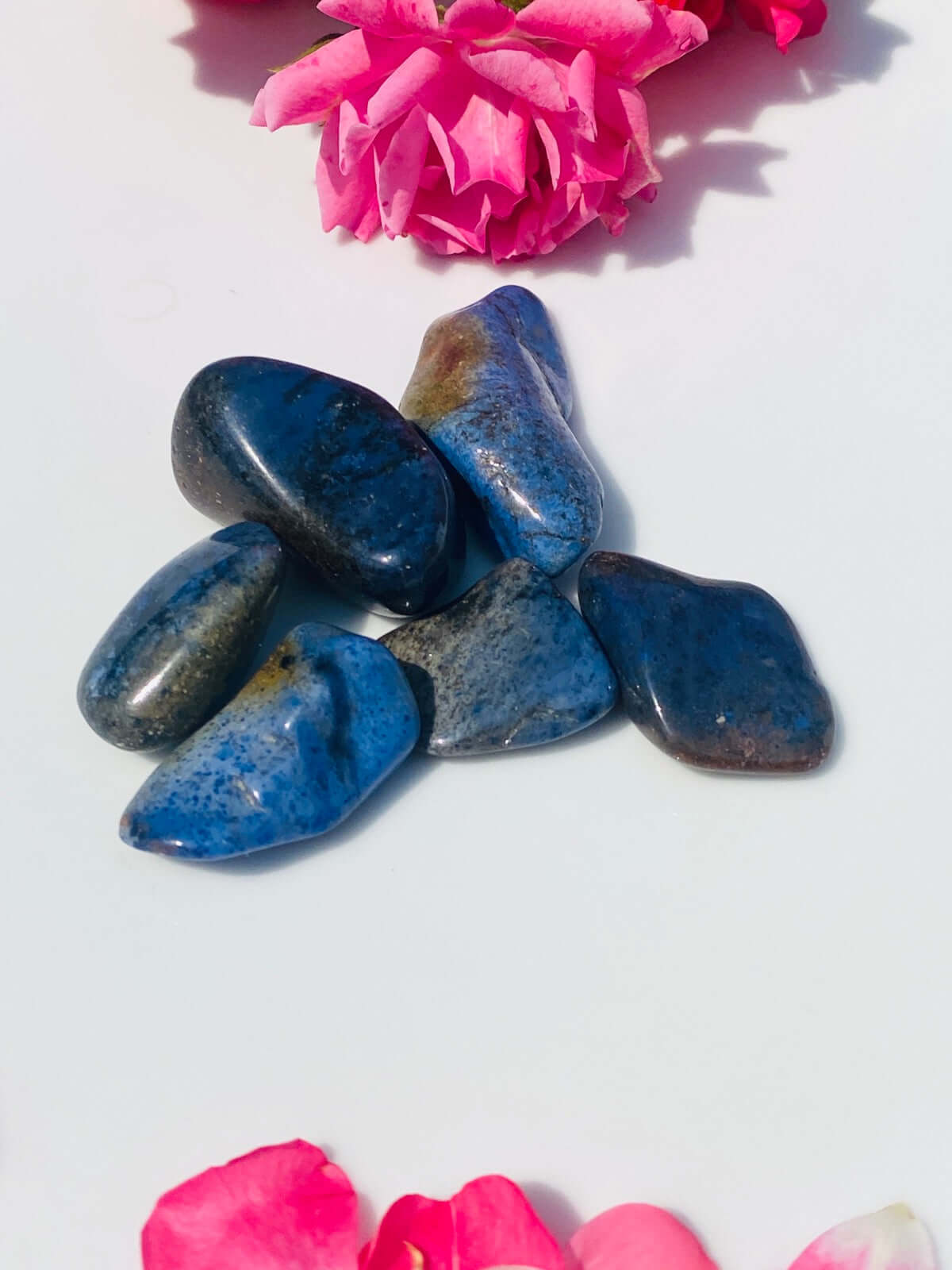 DUMORTIERITE tumbled stones approx. 100 grams