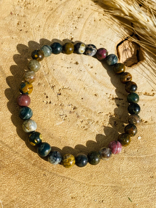 OCEAN JASPER bracelet, 6mm