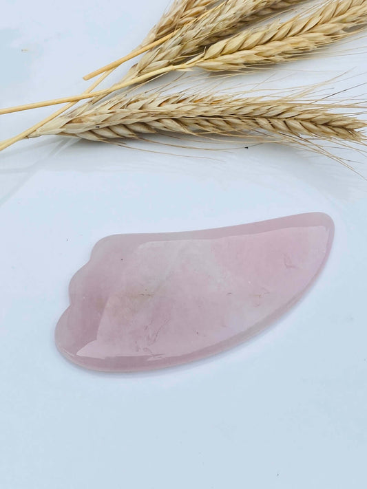 ROSE QUARTZ Guasha massage scraper