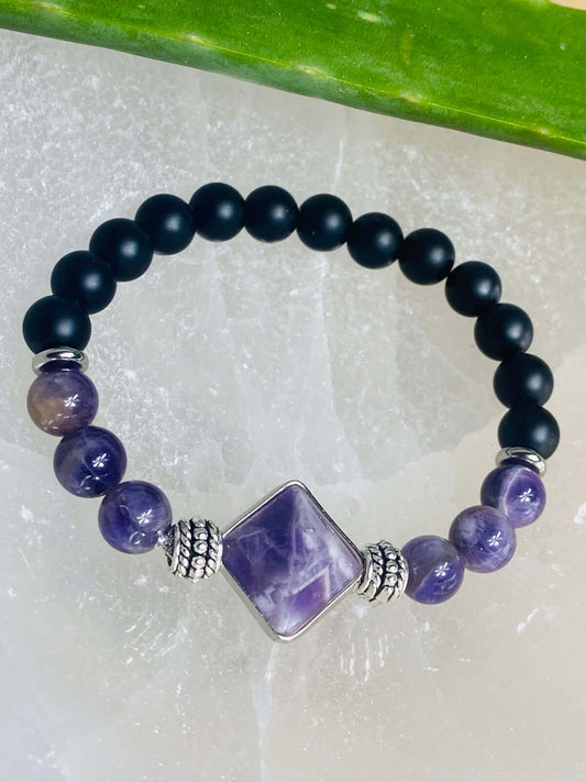 AMETHYST &amp; LAVA bracelet