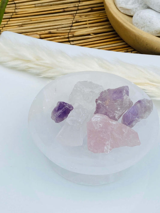 my soulspirit® water crystals mixture with rose quartz - rock crystal - amethyst