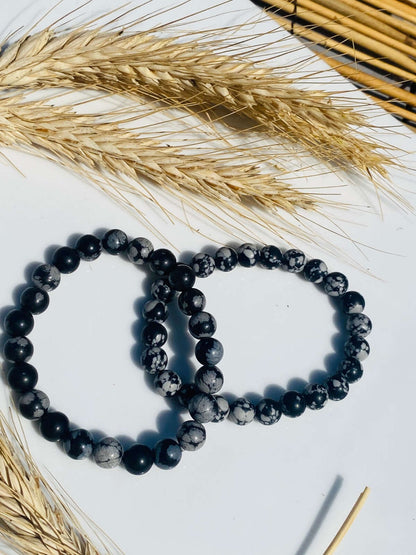 Bracelet made of 6 mm magnesite beads as a healing stone for serenity & anti-stress