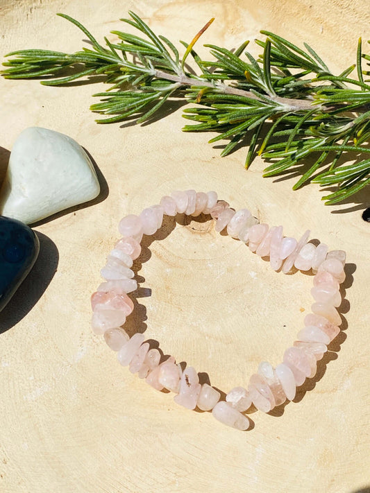 ROSE QUARTZ sliver bracelet