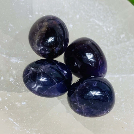 AMETHYST Deep tumbled stones - approx. 50+ grams