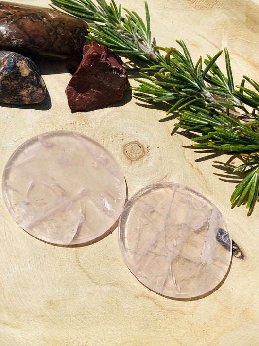 Rose Quartz Disc Pendant