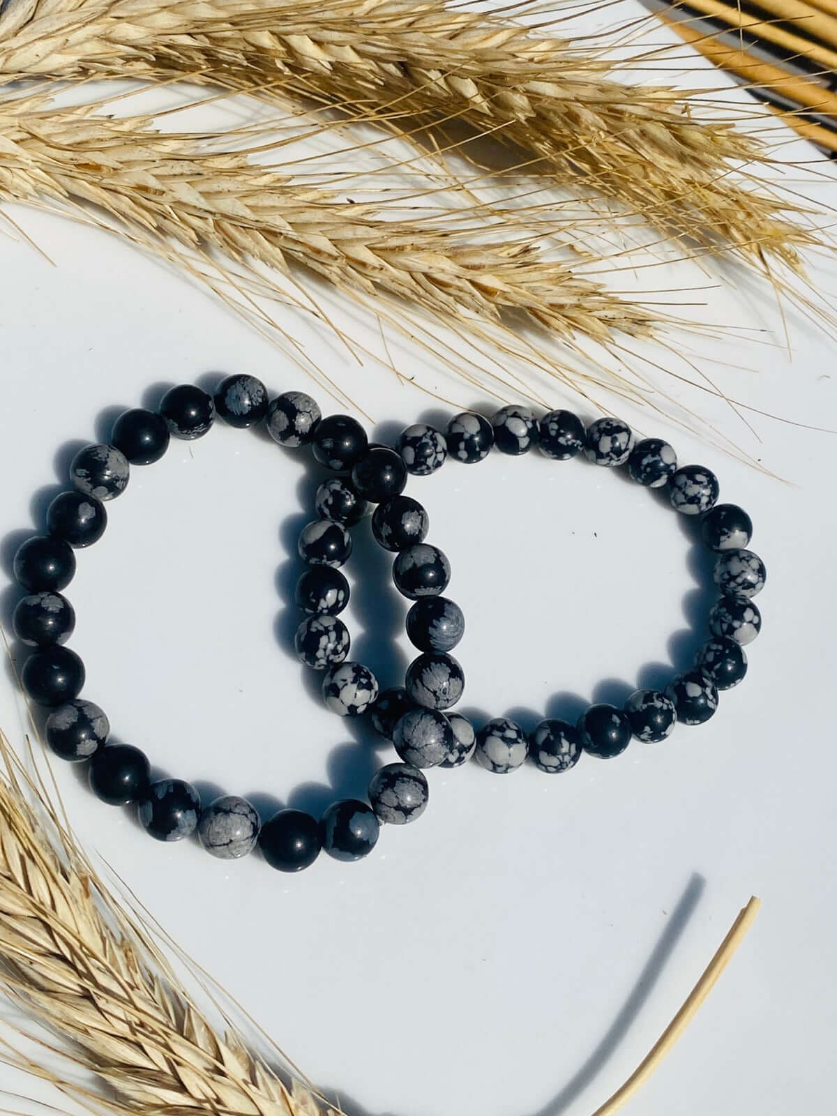 Bracelet made of 6 mm magnesite beads as a healing stone for serenity & anti-stress