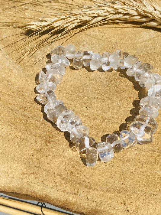 ROCK CRYSTAL tumbled bracelet