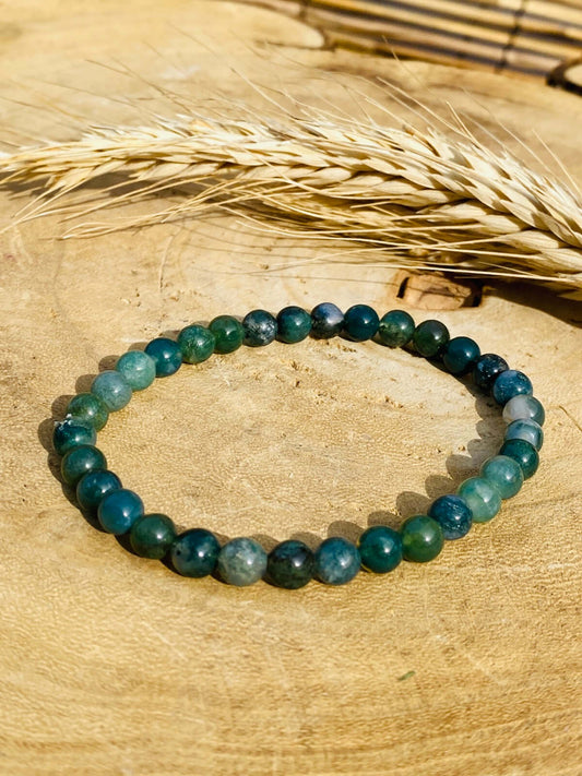 MOSS AGATE green bracelet