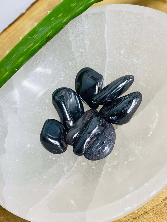 HEMATITE tumbled stones medium size - approx. 100+ grams